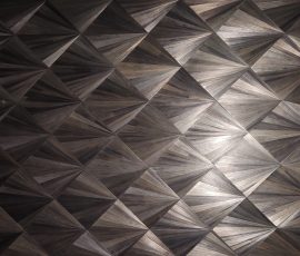 Panneaux anthracite motif écaille en marqueterie de paille de seigle